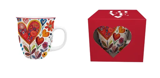 DUO - Hrnček 650ml COLORFUL HEARTS 4