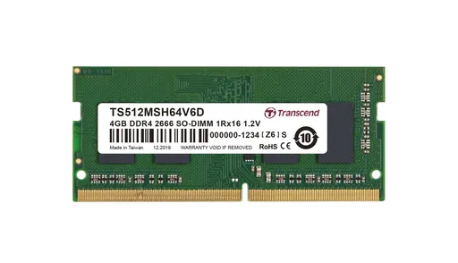 Transcend pamäť 4GB SODIMM DDR4 2666 1Rx16 CL19