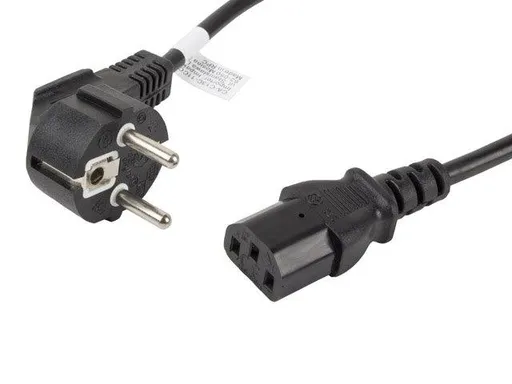 LANBERG CEE 7/7 na IEC 320 C13 POWER CORD 1.8M VDE čierny