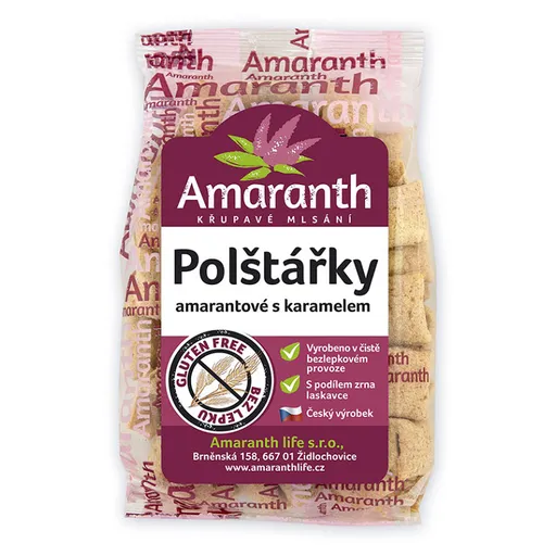 AMARANTH Vankúšiky amarantové s karamelom 100 g
