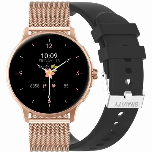 INTELIGENTNÉ HODINKY UNISEX GRAVITY GT12-4 - BLUETOOTH KONVERZÁCIE, ĎALŠÍ REMIENOK (sg035d)