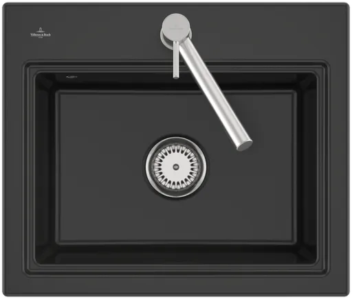 VILLEROY & BOCH VILLEROY & BOCH - Keramický drez Villeroy &amp; Boch Subway Style 60 S, 336601R7, Pure Black 336601R7