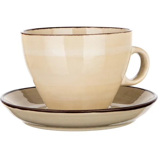 Banquet Šálka s podšálkou PALAS, 290 ml, krémová