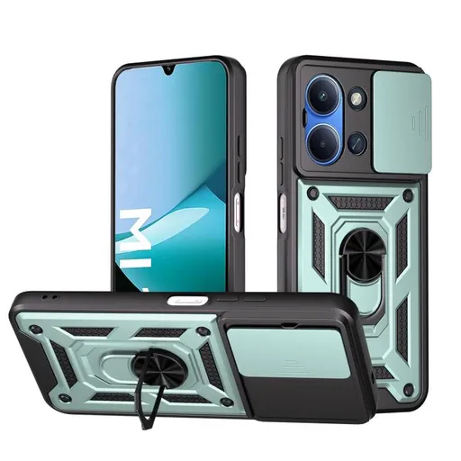 RING CAMERA Kryt s držiakom pre Xiaomi Redmi 15C / Redmi 15C 5G zelený