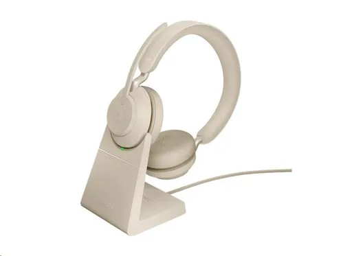 Jabra náhlavná súprava so stojanom Evolve2 65, Link 380a MS, stereo, béžová