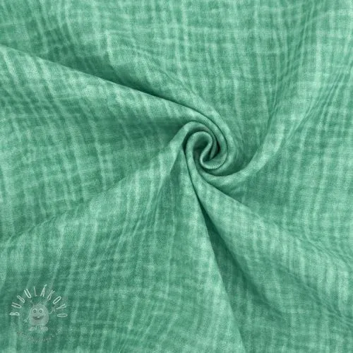 Dvojitá gázovina/mušelín Vintage green