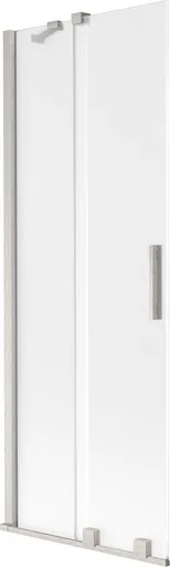 MEXEN/S - Velar dvojkrídlová posuvná vaňová zástena 70 x 150, dekor, nikel kartáčovaný 896-070-000-31-97