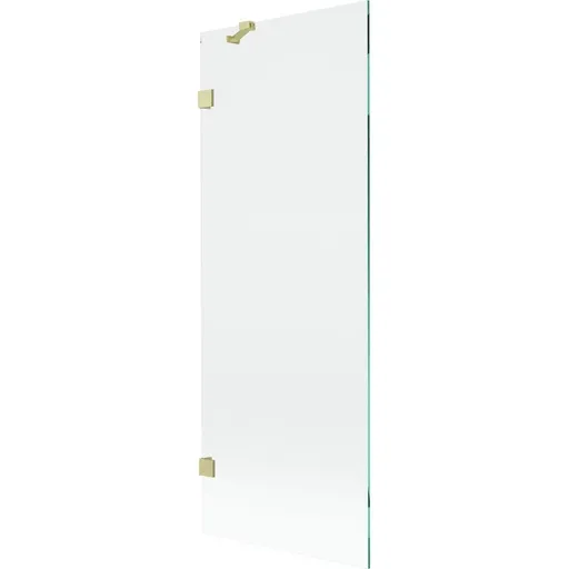 MEXEN/S - Lunar vaňová zástena FIX 70 x 150, transparent, zlatá kartáčovaná 897-070-000-55-00