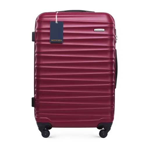 Stredný kufor a preukaz totožnosti z ABS s logom WITTCHEN, bordový 56-3A-312-31Z6