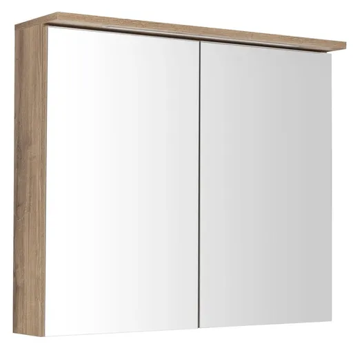 AQUALINE - KAWA STRIP Galérka s LED osvetlením 80x70x22cm, dub emporio WGL38S