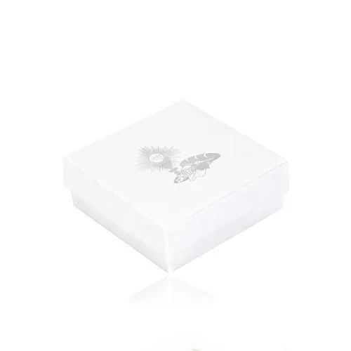 Perleťovobiela krabička na šperk - motív 1. svätého prijímania striebornej farby