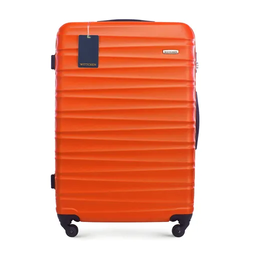 Veľký kufor ABS a identifikátor s logom WITTCHEN, oranžový 56-3A-313-55Z6