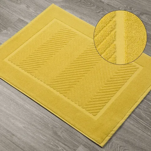 ArtFir Kúpeľňová predložka KALIA | horčicová 50 x 70 cm