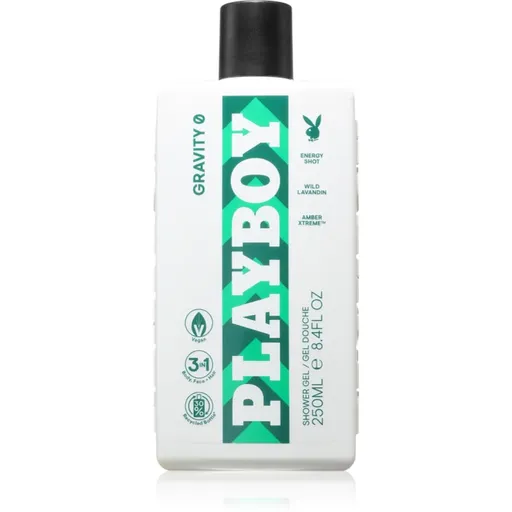 Playboy Gravity 0 sprchový gél 3v1 pre mužov 250 ml