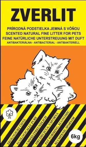 Zverlit oranžový jemný, prírodná podstielka pre zvieratá - s vôňou 6kg