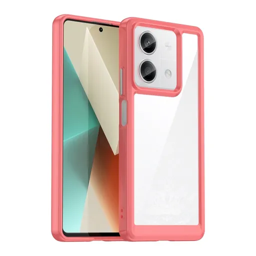 CRYSTAL Ochranný kryt pre Xiaomi Redmi Note 13 5G červený