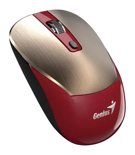 Genius NX-7125 Myš, bezdrôtová, optická, 1200DPI, 4 tlačidlá, Copilot, 2,4 GHz, USB-A, 1× AA batéria, červeno-zlatá