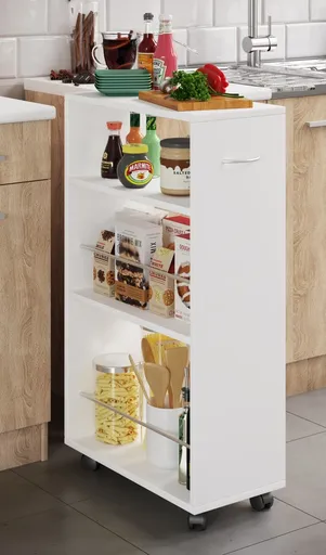 VCM Kuchyňský vozík Tusal, bílý