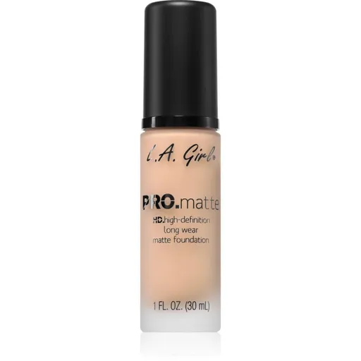 L.A. Girl Cosmetics PRO. Matte HD dlhotrvajúci make-up s matným efektom odtieň Bisque 30 ml
