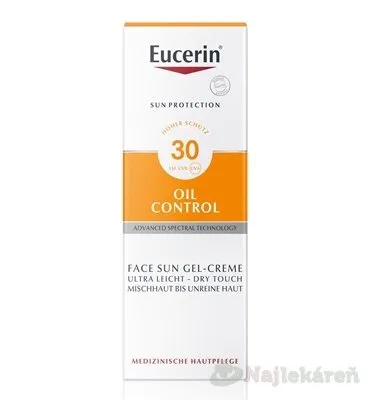 Eucerin SUN OIL CONTROL SPF 30 krémový gél 50ml