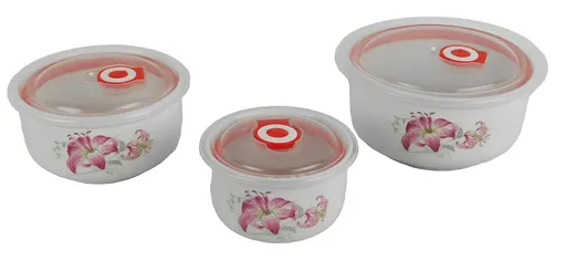 MAKRO - Misky keramika kvety s poklopom umelá hmota 3ks, 800ml, 500ml, 250ml