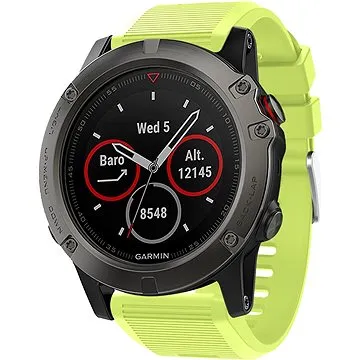 Eternico Garmin Quick Release 26 Silicone Band Silicone Silver Buckle limetkový (AET-GRQRSLC75Q-26)