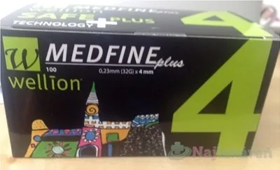 Wellion Medfine Plus Jehly 32Gx4 mm 100 ks inz.pera
