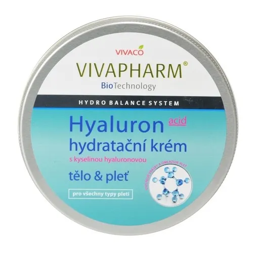 Vivapharm pleťový a telový krém hydratačný s kyselinou hyalurónovou 200 ml