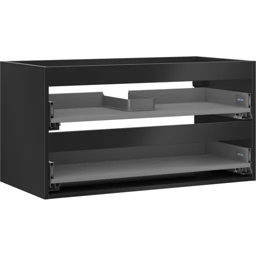 MEXEN - Box-A skrinka pre umývadlo 90, 2 zásuvky, čierna mat 91AX0-0900-470-2-71