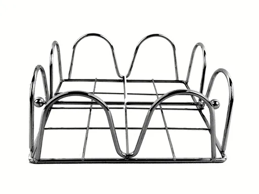 MAKRO - Stojan na servítky pochrómovaný 18x17cm