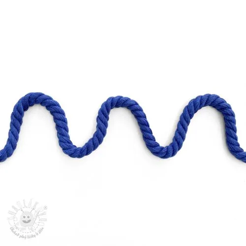 Bavlnená šnúra točená 8 mm cobalt