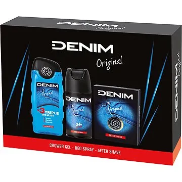 DENIM ORIGINAL Voda po holení 100 ml + sprchovací gél 250 ml + deo sprej 150 ml (8008970038056)