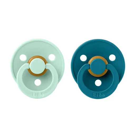 BIBS Colour cumlíky z prírodného kaučuku 2 ks, veľkosť 2, Nordic Mint/Forest Lake,BIBS Colour cumlíky z prírodného kaučuku 2 ks, veľkosť 2, Nordic Min