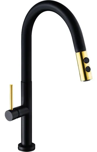 MEXEN MEXEN - Ava drezová batéria, čierna / zlatá 672800-75