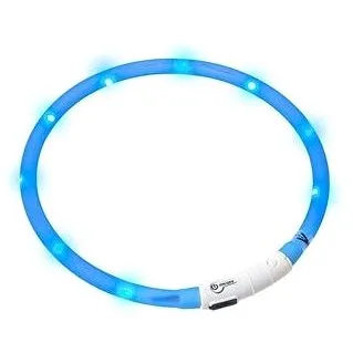 Karlie-Flamingo LED svetelný obojok modrý obvod 20 – 75 cm (4016598649060)