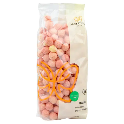 NATURAL JIHLAVA Chrumky kukuričné jogurt jahoda natural 140 g