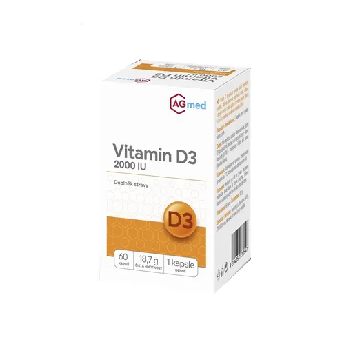 AGMED Vitamín D3 2000 IU 60 kapsúl