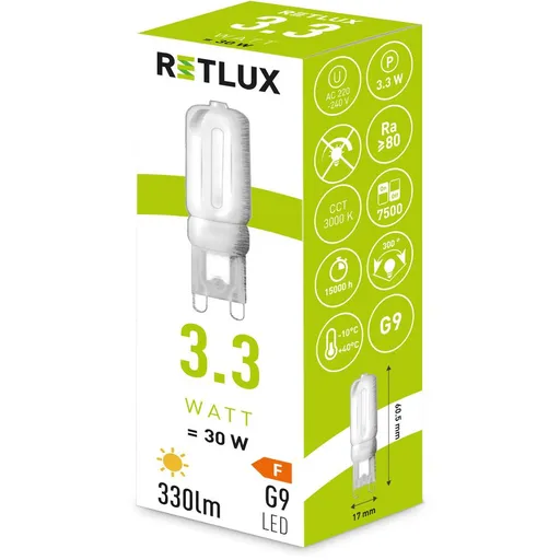 RLL 460 G9 3,3 W LED WW RETLUX