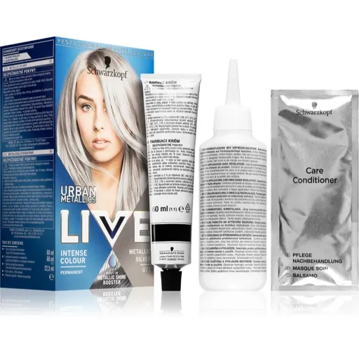 Schwarzkopf LIVE Urban Metallics permanentná farba na vlasy odtieň U71 Metallic Silver 1 ks