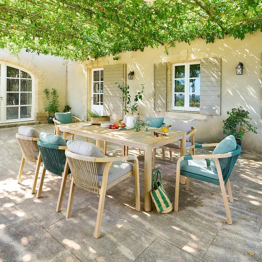 DEOKORK Luxusná jedálenská zostava z akácie BRIGHTON 1+8