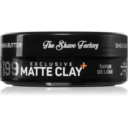 The Shave Factory Exclusive Matte Clay tvarujúca matná hlina do vlasov ultra silná fixácia 150 ml