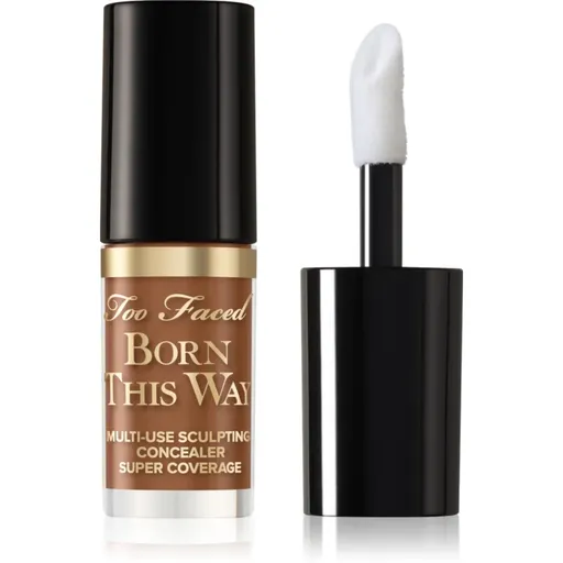 Too Faced Born This Way Super Coverage Multi-Use Concealer Travel Size dlhotrvajúci korektor pre plné krytie odtieň Chestnut 2 ml