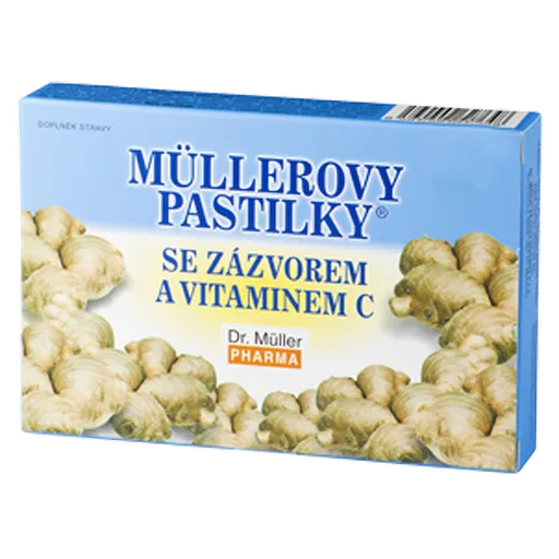 Dr. Müller MÜLLEROVE PASTILKY SO ZÁZVOROM zahriatie 24 ks