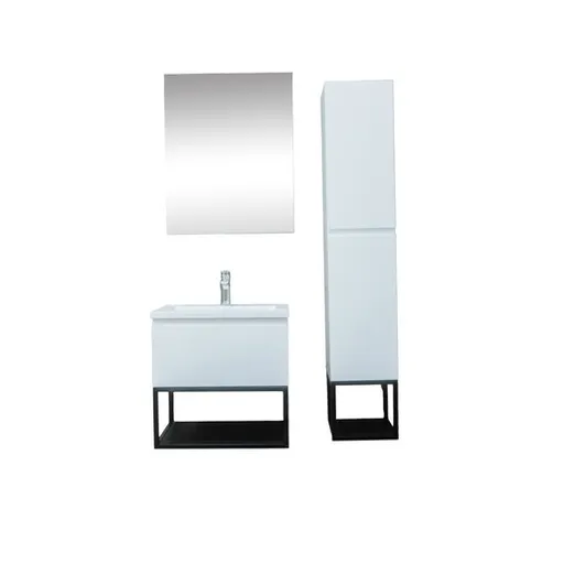 Kúpeľňová skrinka s umývadlom SAT B-Way biela lesk KSETBWAY1