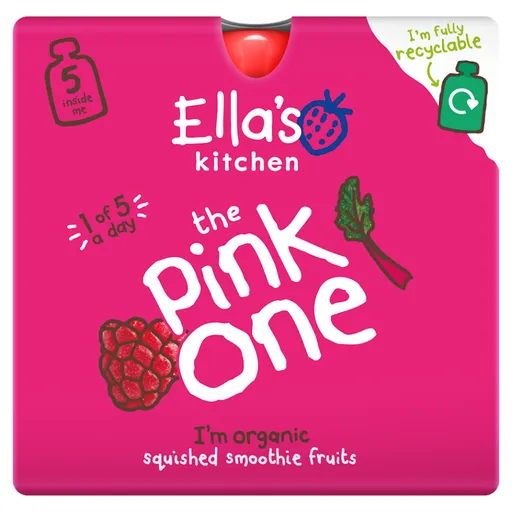 ELLA'S KITCHEN PINK ONE ovocné smoothie s dračím ovocím BIO 90 g x 5 kusov
