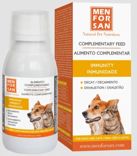 MEN FOR SAN IMMUNITY doplnkové krmivo na podporu imunity pre psy a mačky 120 ml