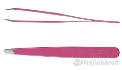 Nippes Solingen Pinzeta šikmá ružová nerez 9,5 cm