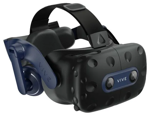 HTC Vive Pro 2 HMD okuliare pre virtuálnu realitu, 2x 2448x2448px 5K rozlíšenie, 120Hz, FOV 120 °, čierna / modrá