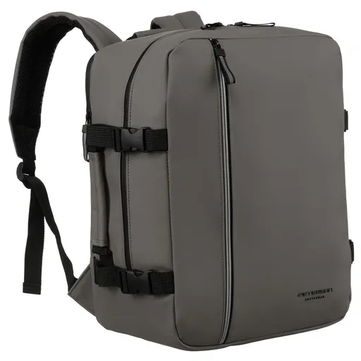 Sivý cestovný ruksak s bočnými kompresnými pásmi - Peterson