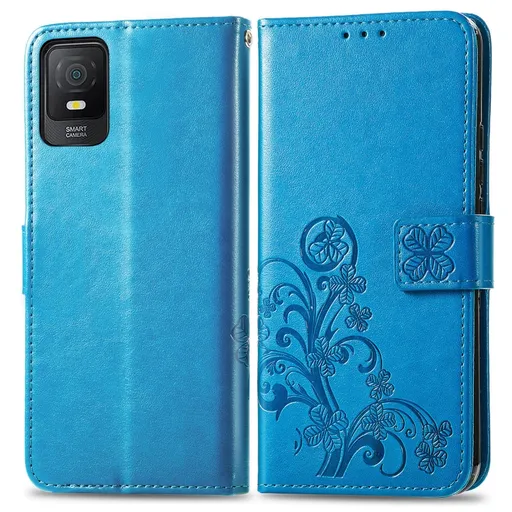 ART FLOWERS Peňaženkový kryt TCL 403 modrý